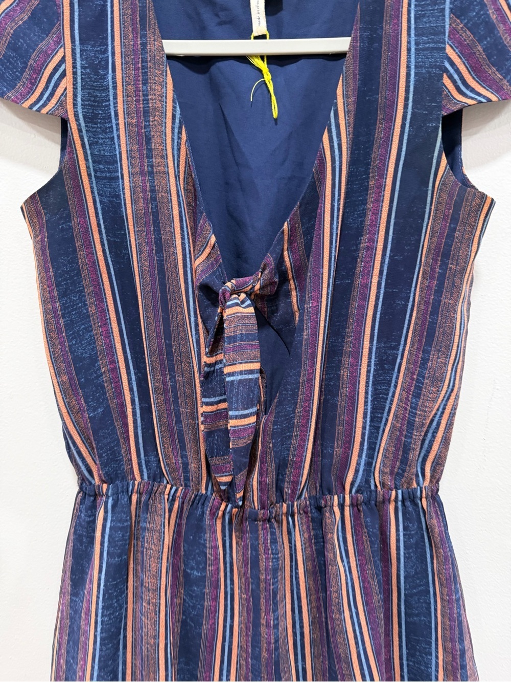 BCBGeneration Striped Ruffle Hem Romper Boho Festival Style XS - Picture 3 of 9